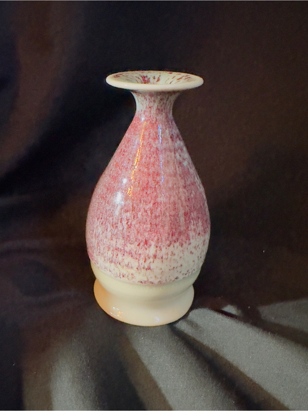 Handmade Miniature Bud Vase Signed Small Neck For One Flower 3 Colors Ombre Pink